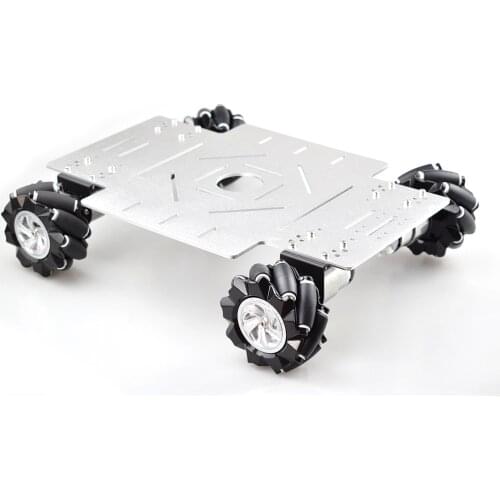 10kg Load 4WD 80mm Mecanum Wheel Robot Car Chassis Kit with DC 12V Encoder Motor for Arduino Raspberry Pi DIY Project STEM Toy