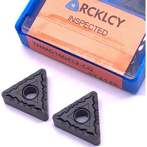 10pcs RCKLCY External Turning Tools TNMG160412 CQ FT4125 Carbide insert Lathe cutter Tool turning insert