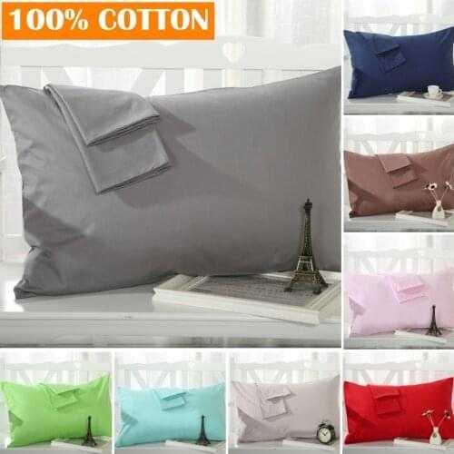 100% Cotton Thick Solid Pillowcase Super Soft Comfortable Sleep Pillows Case for Sleep Natural Cotton Bedding Sets Pillows Cover