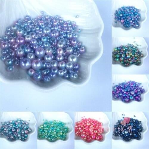 200Pcs Size 3mm 4mm 5mm 6mm 8mm Multicolor Plastic ABS Loose Pearl Beads For Scrapbook DIY Jewelry Handmade Craft Making