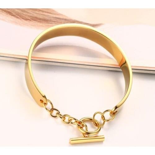 2021 Fashion And Simple Accessories Stainless Steel Korean Style Hipster Personalited Bracelet Suitable For Women Wearing