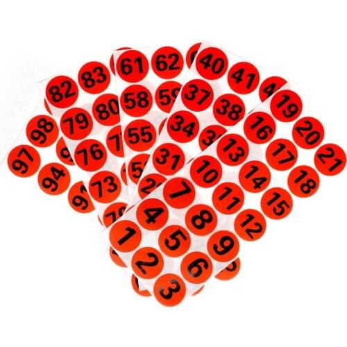 30*30mm Adhesive Round Case Labels Colorful 1-500 Printed Number Stickers DIY Count Label Customizable Free Design