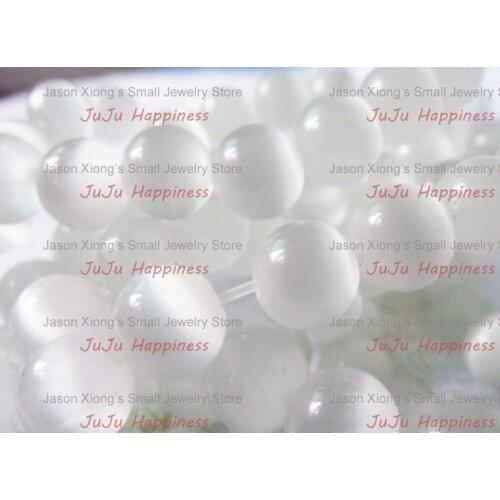 40Pcs White Color 10MM Opal Loose Beads cb1011