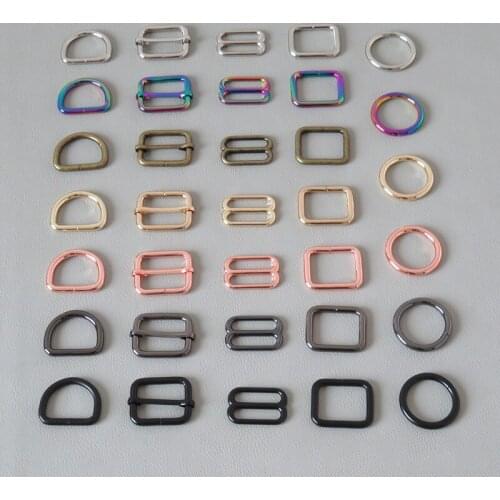 50Pcs Inside 25mm Metal Hardware O D Belt Ring Semiring Adjusters Rectangular Buckle For Bag Backpack Accessory Pet Collar Clasp