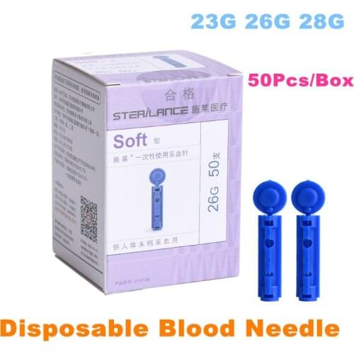 500PCS (10Boxes) 23G,26G,28G Lancets Needle Sterile Disposable Phlebotomy Needle Spilled Blood Needle Pen Free Shipping