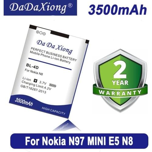 Da Da Xiong Original 3300mAh BL-4D Li-ion Phone Battery for Nokia N97 mini,N8,E5-00 E5 E7 T7 Cell phone Battery
