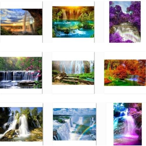 Diamond painting full drill, landscape, diy ,5d, waterfalls,diamond embroidery animal,diamond mosaic painting NEW
