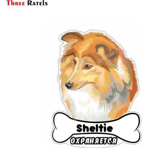 Three Ratels B549 Car Accessories Personalized Creative Scratch Stickers Vinyl Material Cute And Funny Dog Decals