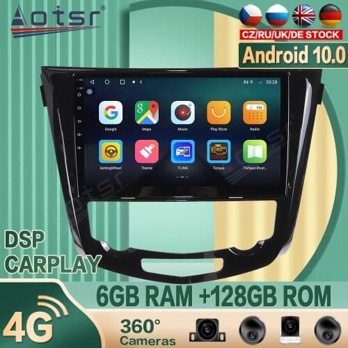 For Nissan X-Trail Qashqai Android Car radio Player GPS Navigation 360 camera Auto Stereo Multimedia Video Headunit DSP carplay