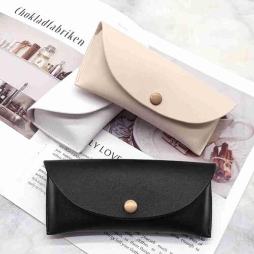 PU Leather Glasses Case New Sunglasses Glasses Case Students Soft Durable High Quality Portable Eyeglasses Glasses Case
