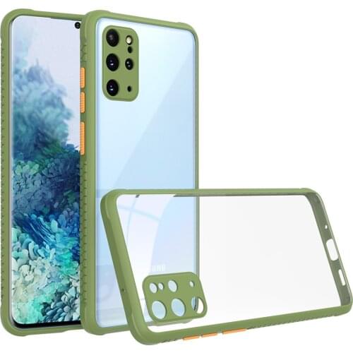 For Samsung Galaxy Note 20 Ultra S21 Case Soft Silicone edge+Hard PC Transparent back cover case for samsung s21 plus s20 ultra