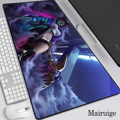 Anime LED Light Desk Mat Computer Mousepad 80x30 /90x40cm RGB Backlight Keyboard Cover Keyboard Mause Gaming Mouse Pad for LOL