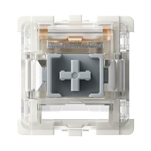 Gateron silver pro switch linear dust-proof single two-stage spring for gaming mechanical keyboard factory pre-lubed 45g 3pin