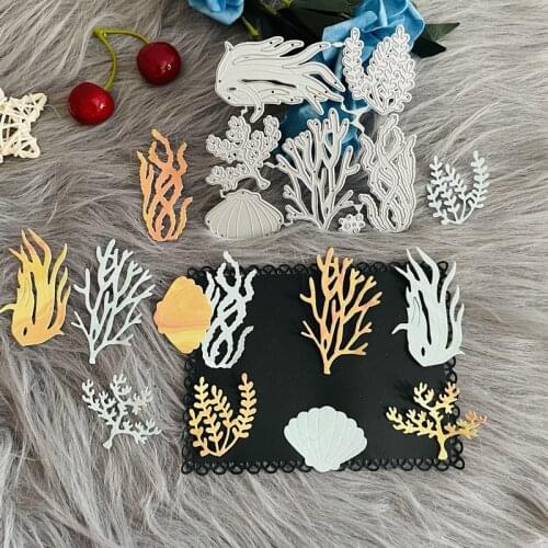 Ocean life sea weed conch metal cutting dies decoration Scrapbook knife mould blade punch stencils die cutter metal embossing