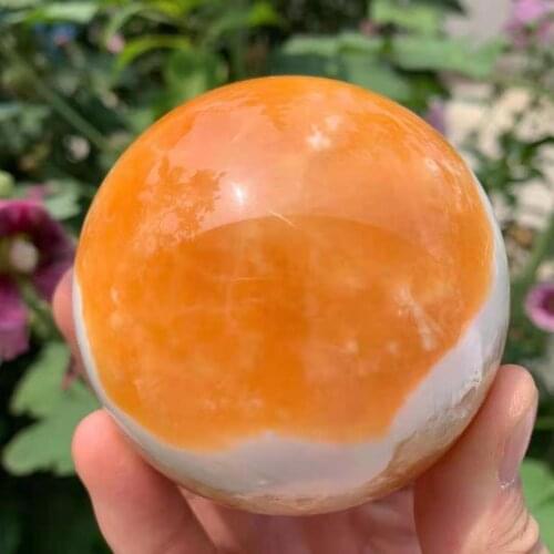 Natural and beautiful gold frozen stone crystal column, natural healing crystal