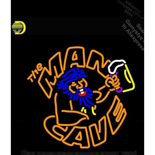 Neon Sign for The Man Cave Drink MAN Neon Tube sign handcraft Neon signs vintage neon signs Lighted Garage Signs Net Bar Sign