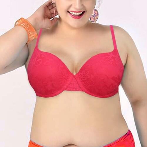 New Women Sexy Push Up Embroidery Lace Bras Plunge Lingerie 70 75 80 85 90 95 100 A B C D E Brand Underwear Plus Size