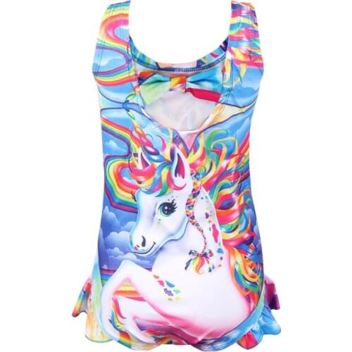 Toddler Unicorn baby girl clothes children swimsuit for girl one piece unicorn bathing suit swimming costume 0335