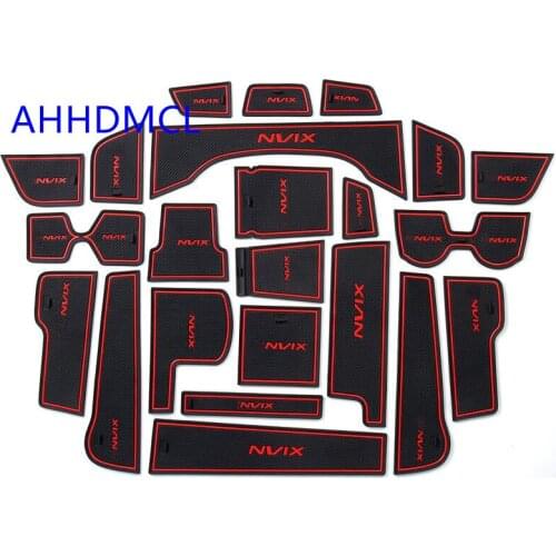 Car Gate Slot Pad Cup Armrest Storage Pad Anti-Slip Mat For ENVIX 2019
