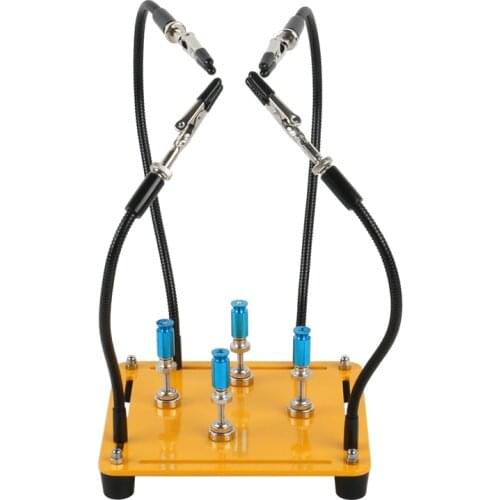 Adjustable Arm Alligator Clip Magnetic PCB Holder Fixture Clamp Plate Jig For Phone PCB Soldering Repair