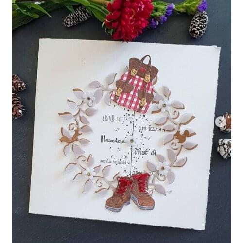 Mmao Crafts Metal Steel Cutting Dies New Riding boots backpack Scrapbooking Paper/photo Cards Embossing Dies