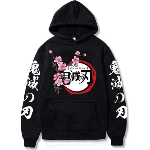 Anime Kimetsu No Yaiba Hoodies Harajuku Casual Streetwear Demon Slayer Graphic Sweatshirts Unisex Hoodies
