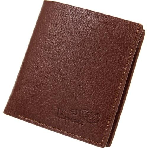 Top 2020 Vintage Men Leather Brand Luxury Wallet Short Slim Male Purses Money Clip Credit Card Dollar Price Portomonee Carteria