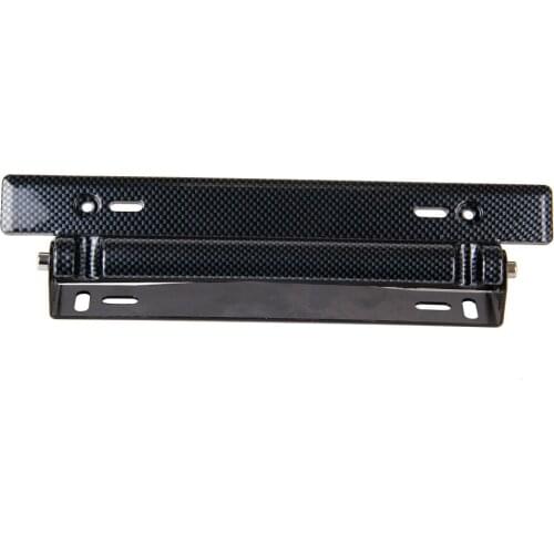 Universal Adjustable Carbon Fiber Car Racing License Plate Frame Holder