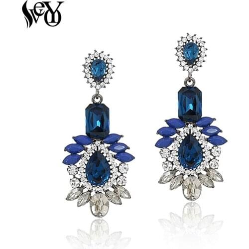VEYO Acrylic Crystal Earrings For Women Vintage Drop Earrings Classic High Quality Brincos Pendientes