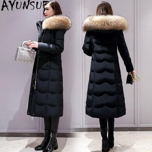 Womens Down Jacket Winter Coat Female Jacket Korean Women Coats Fashion Clothes Real Raccoon Fox Fur 2020 Abrigo Mujer 19818