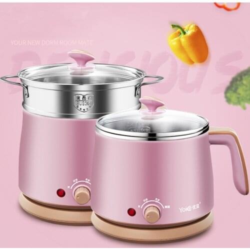 ZK30 220V Multifunction Electric Cooking Dormitory Pot Hot Pot Noodles Rice Cooker Food Steamer Household Cooking Machine 1.5L