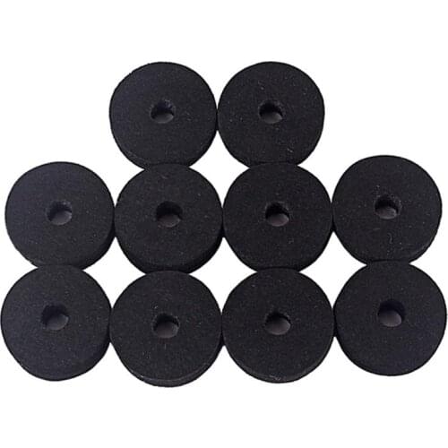10PCS Cymbal Stand 40mm Felt Washer Strap Button Felt Washers Replacement Protector Bass Drum Silencer Cymbals Accessory