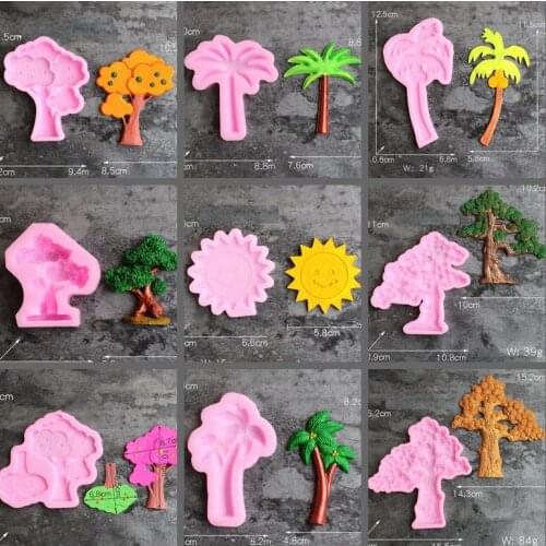 2 Tree Cactus Sugar Silicone Mould Cake Decoration Mold