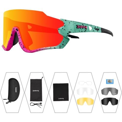 2021 Road Bike Polarized 5 Lens Cycling Glasses Women Men Bicycle MTB Goggle Outdoor Sport Sunglasses Driving Fishing Eyewear