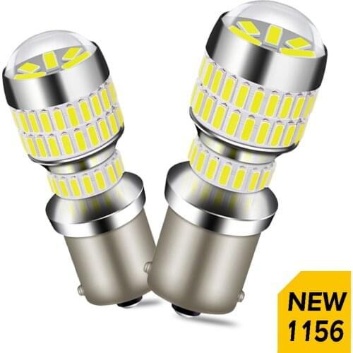 2X 1156 P21W ba15s Bau15s PY21W 7443 T25 3157 LED Canbus No Hyper Flash Turn Signal Light Bulb Canbus Error Free white 6000K 12V