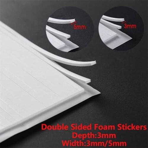 3mm Depth 5mm / 3mm Width Double-sided 3D Foam Strips Adhesives Sticker for DIY Shaker Cards Making Scrapbooking Crafts Supplies