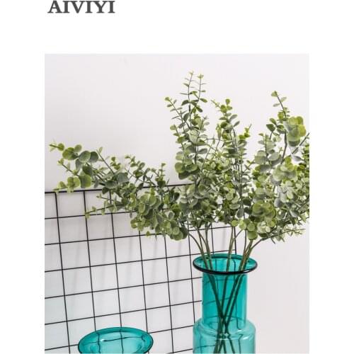 3 fork eucalyptus home decor living room christmas garden decoration artificiales artificial plants for home decor fake
