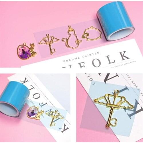 5m/roll Traceless Tape Seamless Paper Tape For DIY Hollow Open Metal Frame Bezel Setting UV Epoxy Resin Molds Jewelry Making