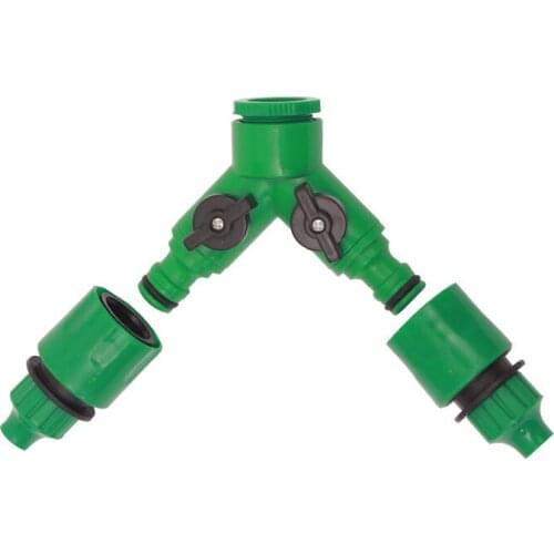 5pcs 1 / 4 "Adapter Controllable Shunt Valve Head Size Water System 2-Way Valve Garden Irrigation Water Switch Hose Fittings