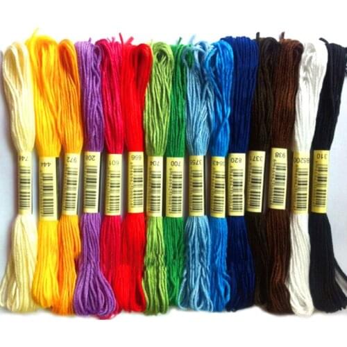 50pcs Color Random Embroidery 6-cord-thread DIY Cross-stitch Stitching Sewing Cotton Thread