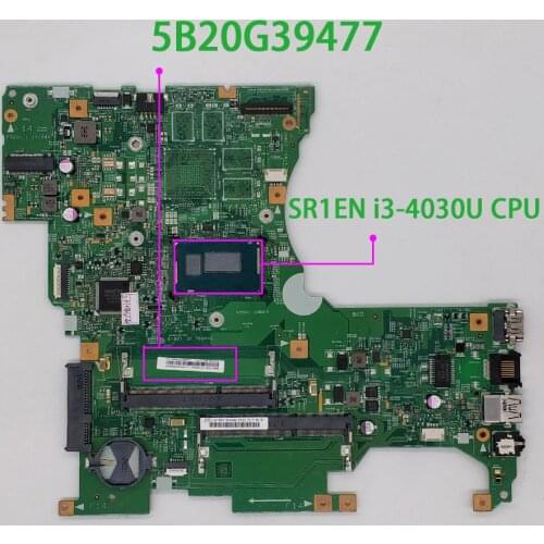 5B20G39477 448.00Z04.0011 w SR1EN i3-4030U CPU for Lenovo FLEX 2-15 NoteBook PC Laptop Motherboard Mainboard