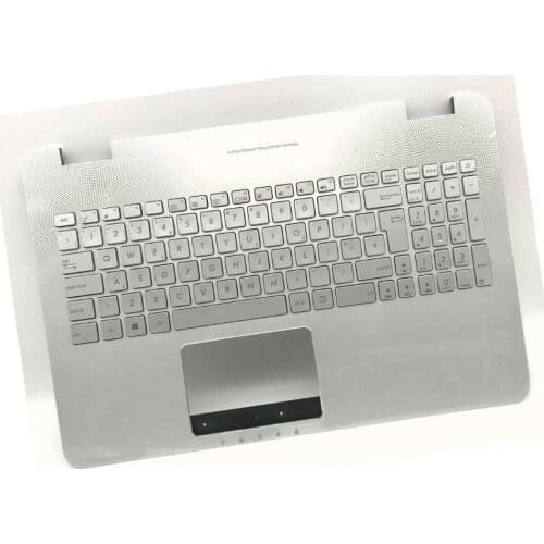 UK keyboard for Asus R555JW R555JX R551JQ R555ZU Top case silver palmrest