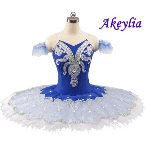 High quality Esmeralda Variation Ballet Tutus professional Blue white Classical Tutu for Girls Pancake Sleeping Beauty JN0063
