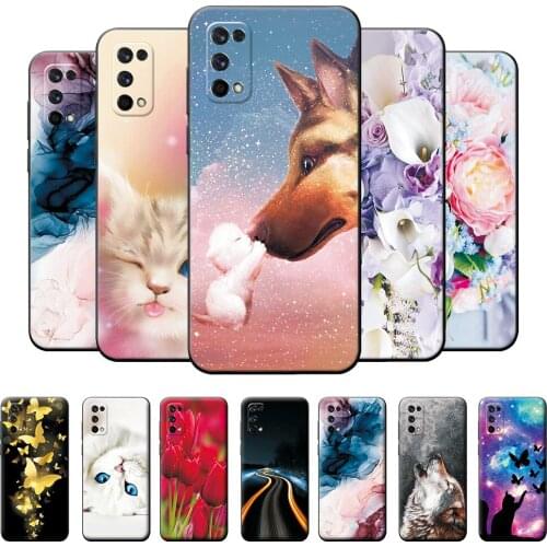 Case For OPPO Realme 7 Pro Case Realme 7 Case Silicone Black Matte Cover Soft TPU Painted Back Cases for Realme 7 Pro RMX2170