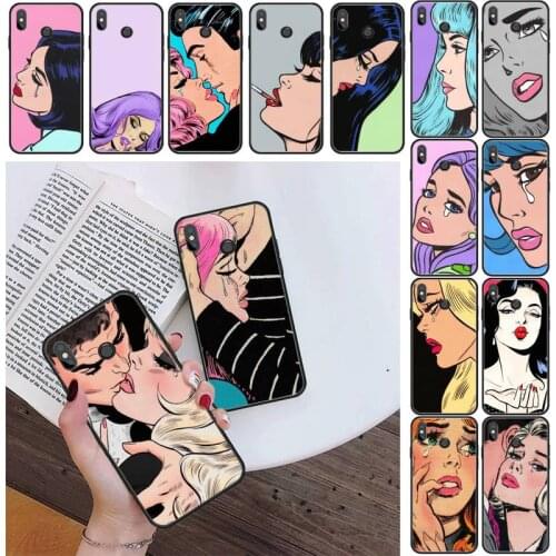 Crying Comic Girl Painting Pop Art sad Phone Case For Xiaomi Redmi 4X 5Plus 6A 7 7A 8 8A Note 4 5 7 8 9 Note 8T 8Pro 9Pro