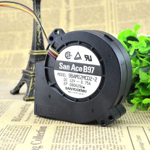 FOR Sanyo 9cm 9733 12v 0.75a9bam12mcd2-2 double ball 4-wire PWM speed regulating turbofan