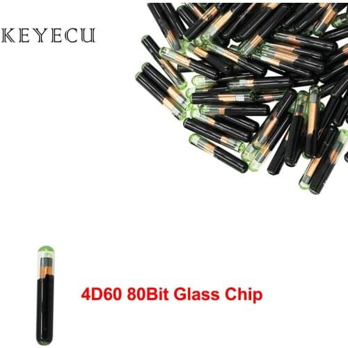 Keyecu 4D60 80BIT 80 Bit Glass Auto Transponder Chip Aftermarket Blank 4D 60 Chip for Ford Connect Fiesta Focus Ka Mondeo
