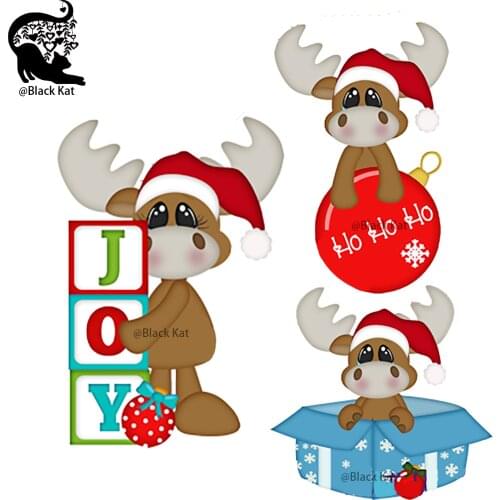 JOY Gift List Box Crystal Ball Elk Metal Cutting Dies Christmas Santa Reindeer Die-Cuts