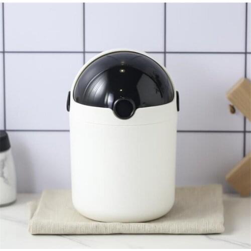 Creative Home Mini Plastic Desktop Car Trash Can Waste Trash Can Slide Trash Container Holder Kitchen And Living Room Supplies
