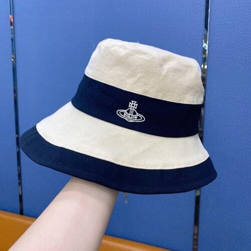 Summer sun hat Queen Mother Saturn embroidered basin hat uvcut sun hat sunshade fisherman hat unisex foldable hat